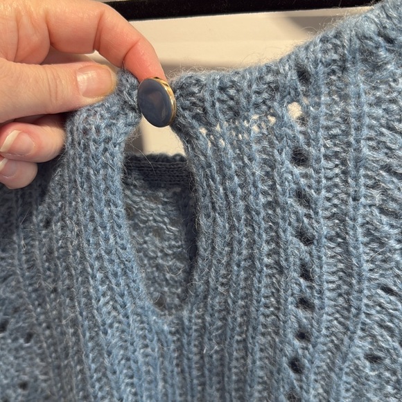 Isaac Jumper Blue Medium Mohair Merino - Picture 8 of 11